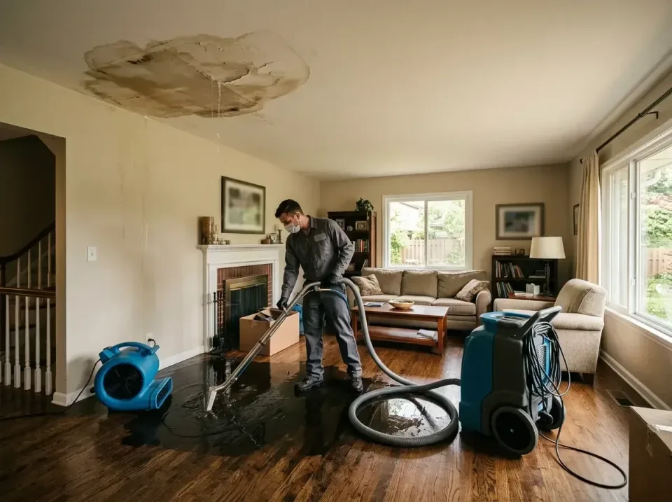 attic-pipe-burst-ceiling-drip-008 — frequently asked questions, Water Damage Restoration & Carpet Care in Shady Side, MD